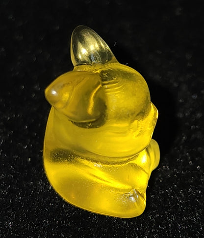 Mini Fluorite Pikachu Carving (Yellow)